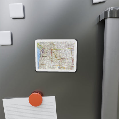 USA - Northwestern (1960) (Map) Refrigerator Magnet-The Sticker Space