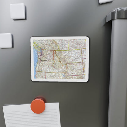 USA - Northwestern (1960) (Map) Refrigerator Magnet-The Sticker Space