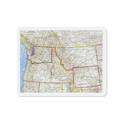 USA - Northwestern (1960) (Map) Refrigerator Magnet 3 Inch - The Sticker Space