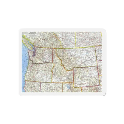 USA - Northwestern (1960) (Map) Refrigerator Magnet 5 Inch - The Sticker Space