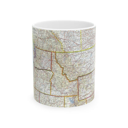 USA - Northwestern (1960) (Map) White Coffee Mug-11oz-The Sticker Space