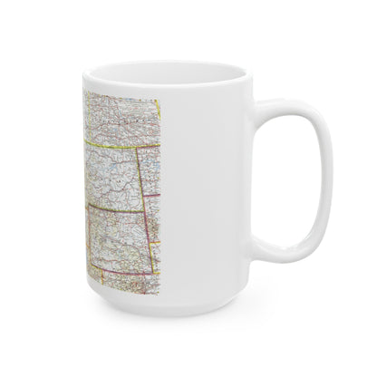 USA - Northwestern (1960) (Map) White Coffee Mug-The Sticker Space