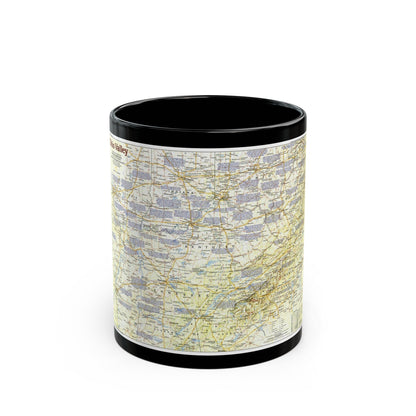 USA - Ohio Valley 1 (1985) (Map) Black Coffee Mug-11oz-The Sticker Space