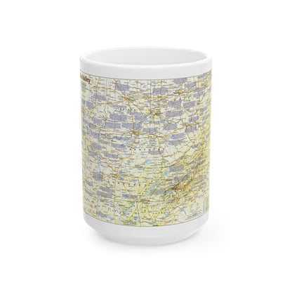 USA - Ohio Valley 1 (1985) (Map) White Coffee Mug-15oz-The Sticker Space