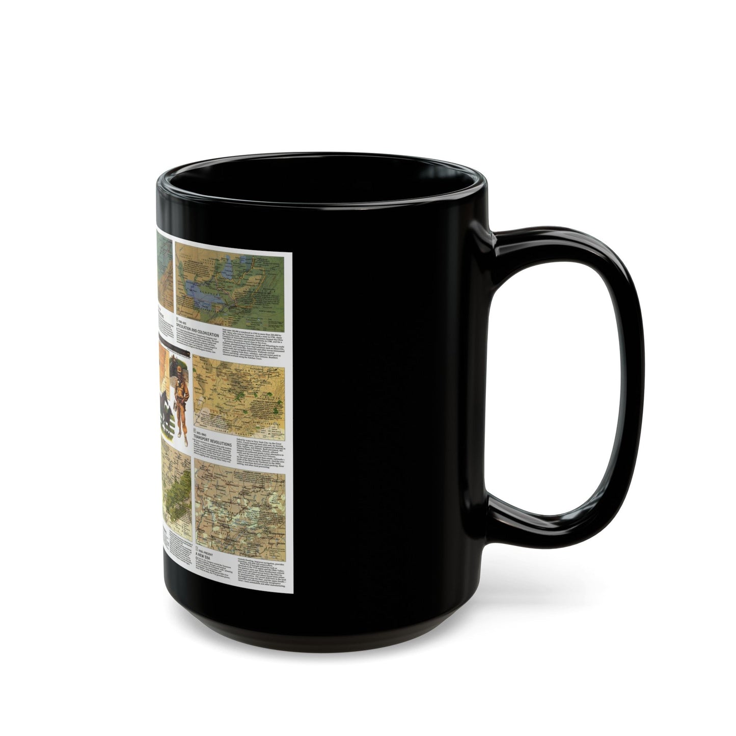 USA - Ohio Valley 2 (1985) (Map) Black Coffee Mug-The Sticker Space