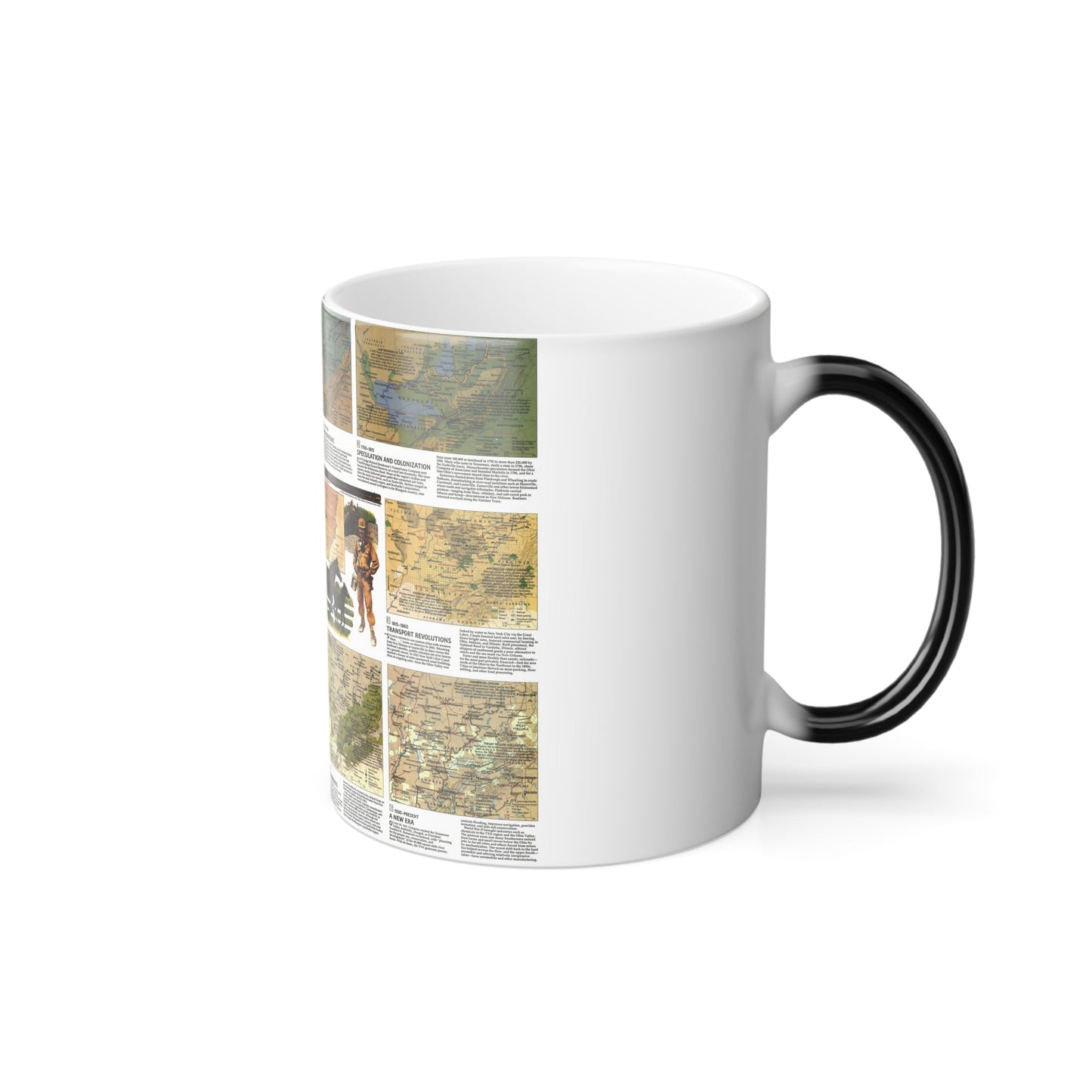 USA - Ohio Valley 2 (1985) (Map) Color Changing Mug 11oz-11oz-The Sticker Space