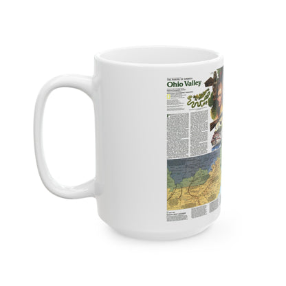 USA - Ohio Valley 2 (1985) (Map) White Coffee Mug-The Sticker Space