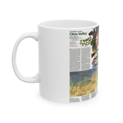 USA - Ohio Valley 2 (1985) (Map) White Coffee Mug-The Sticker Space