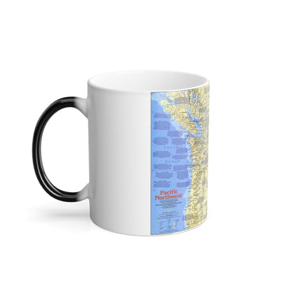 USA - Pacific Northwest 1 (1986) (Map) Color Changing Mug 11oz-11oz-The Sticker Space