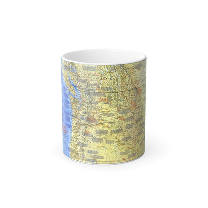 USA - Pacific Northwest 1 (1986) (Map) Color Changing Mug 11oz-11oz-The Sticker Space