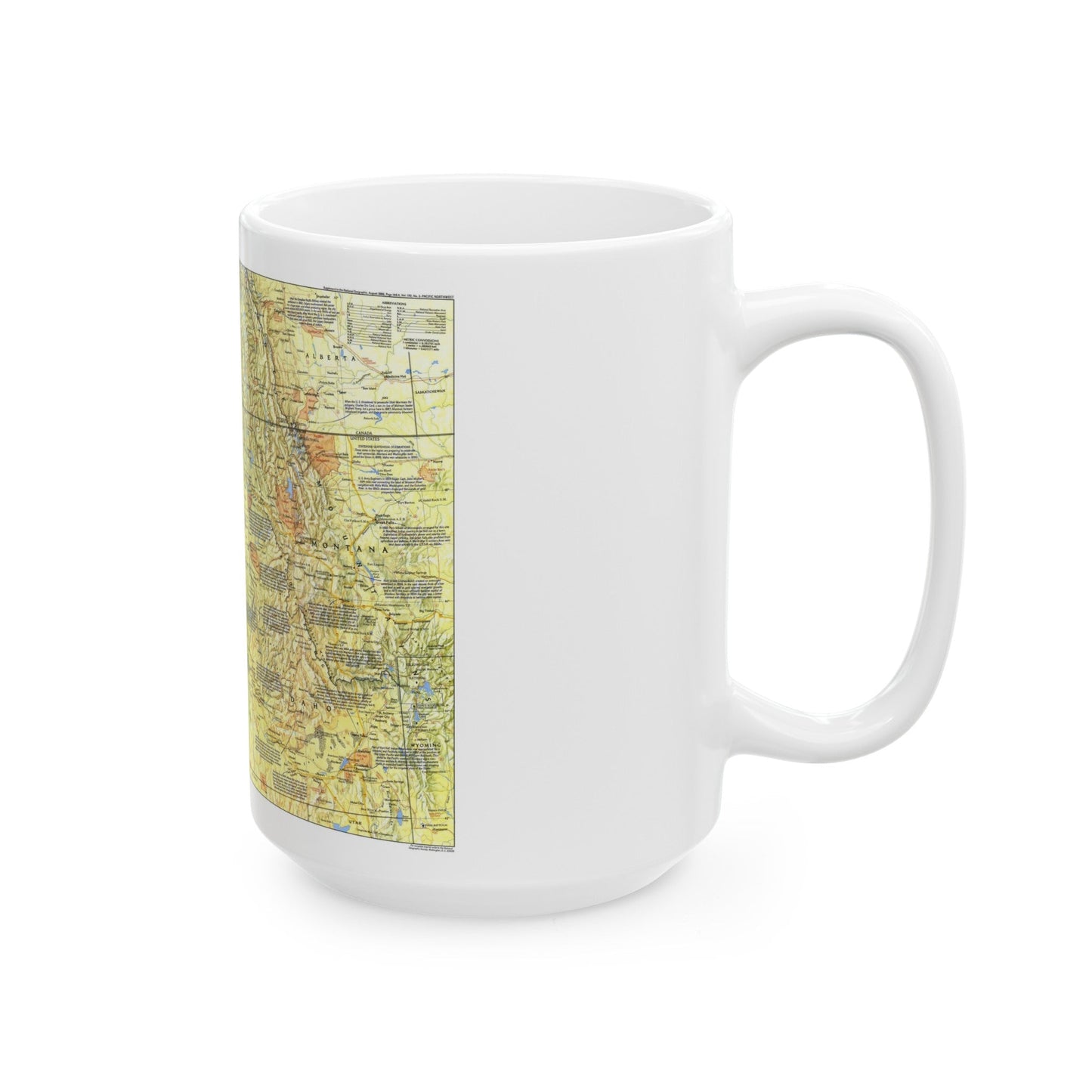 USA - Pacific Northwest 1 (1986) (Map) White Coffee Mug-The Sticker Space