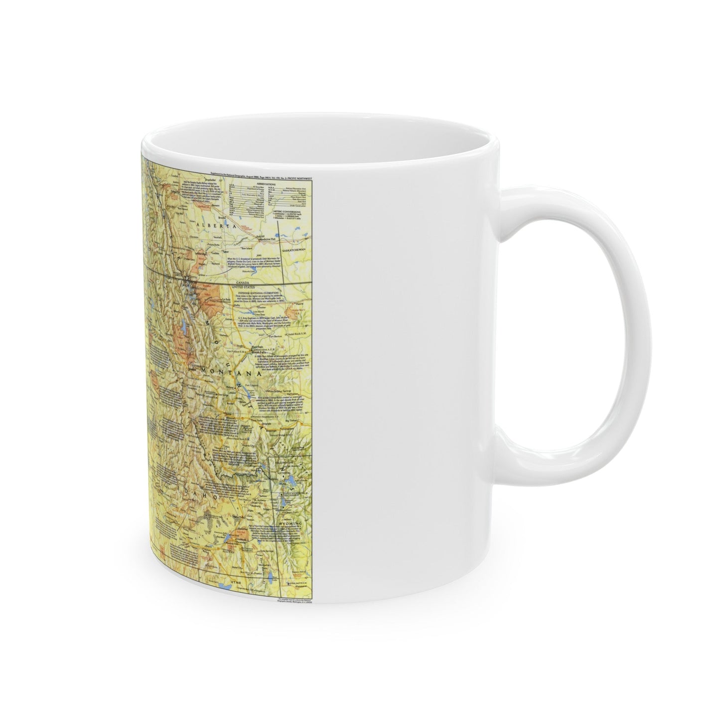 USA - Pacific Northwest 1 (1986) (Map) White Coffee Mug-The Sticker Space