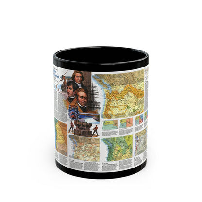 USA - Pacific Northwest 2 (1986) (Map) Black Coffee Mug-11oz-The Sticker Space