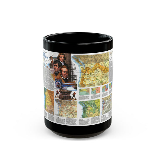 USA - Pacific Northwest 2 (1986) (Map) Black Coffee Mug-15oz-The Sticker Space