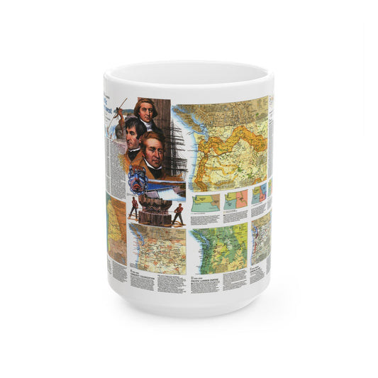 USA - Pacific Northwest 2 (1986) (Map) White Coffee Mug-15oz-The Sticker Space