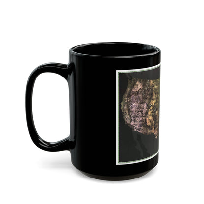 USA - Portrait U.S.A (1976) (Map) Black Coffee Mug-The Sticker Space