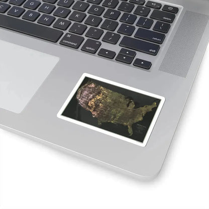 USA - Portrait U.S.A (1976) (Map) STICKER Vinyl Kiss-Cut Decal - The Sticker Space