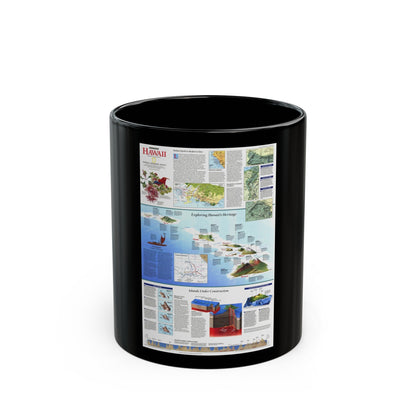 USA - Rediscovering Hawaii (1995) (Map) Black Coffee Mug-11oz-The Sticker Space