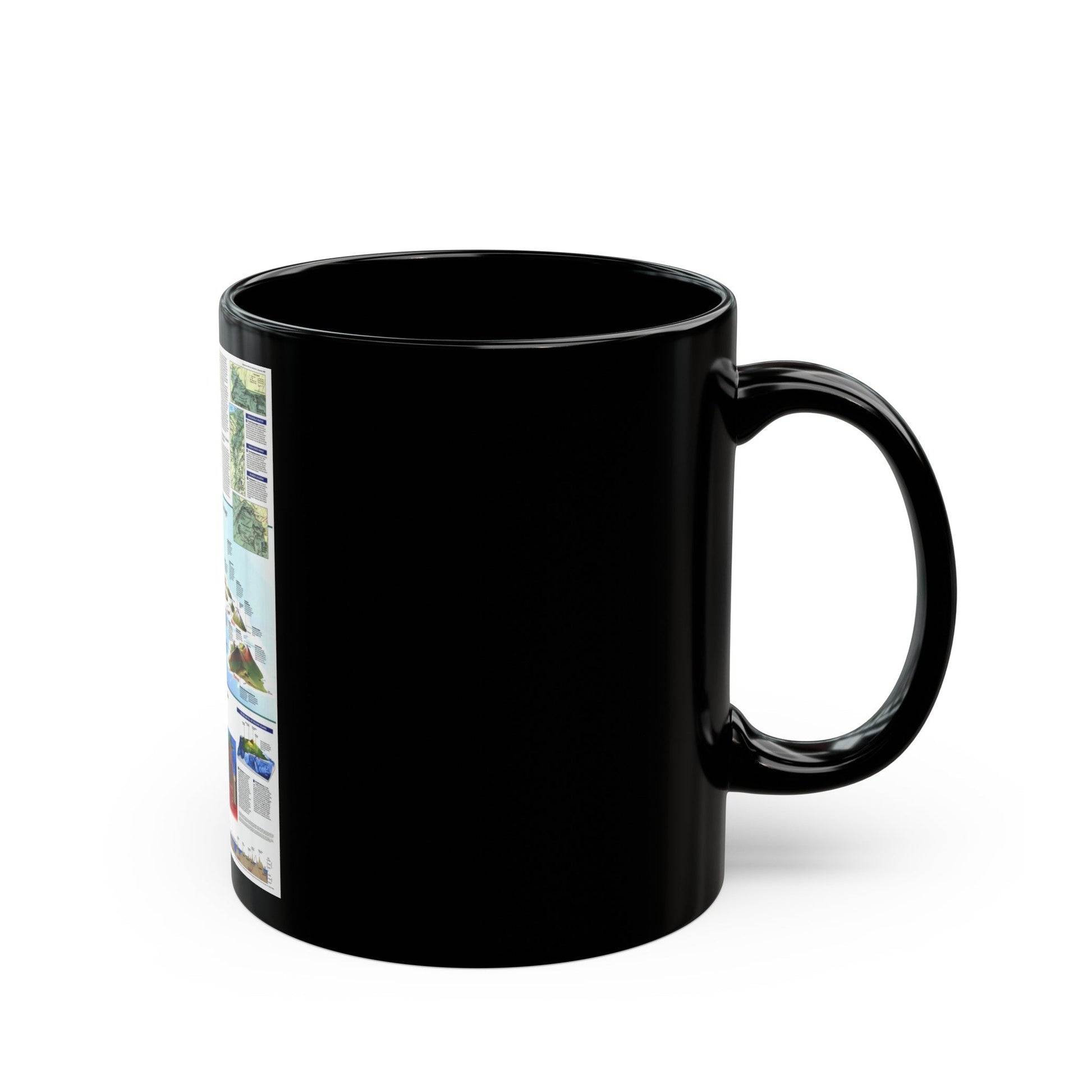 USA - Rediscovering Hawaii (1995) (Map) Black Coffee Mug-The Sticker Space