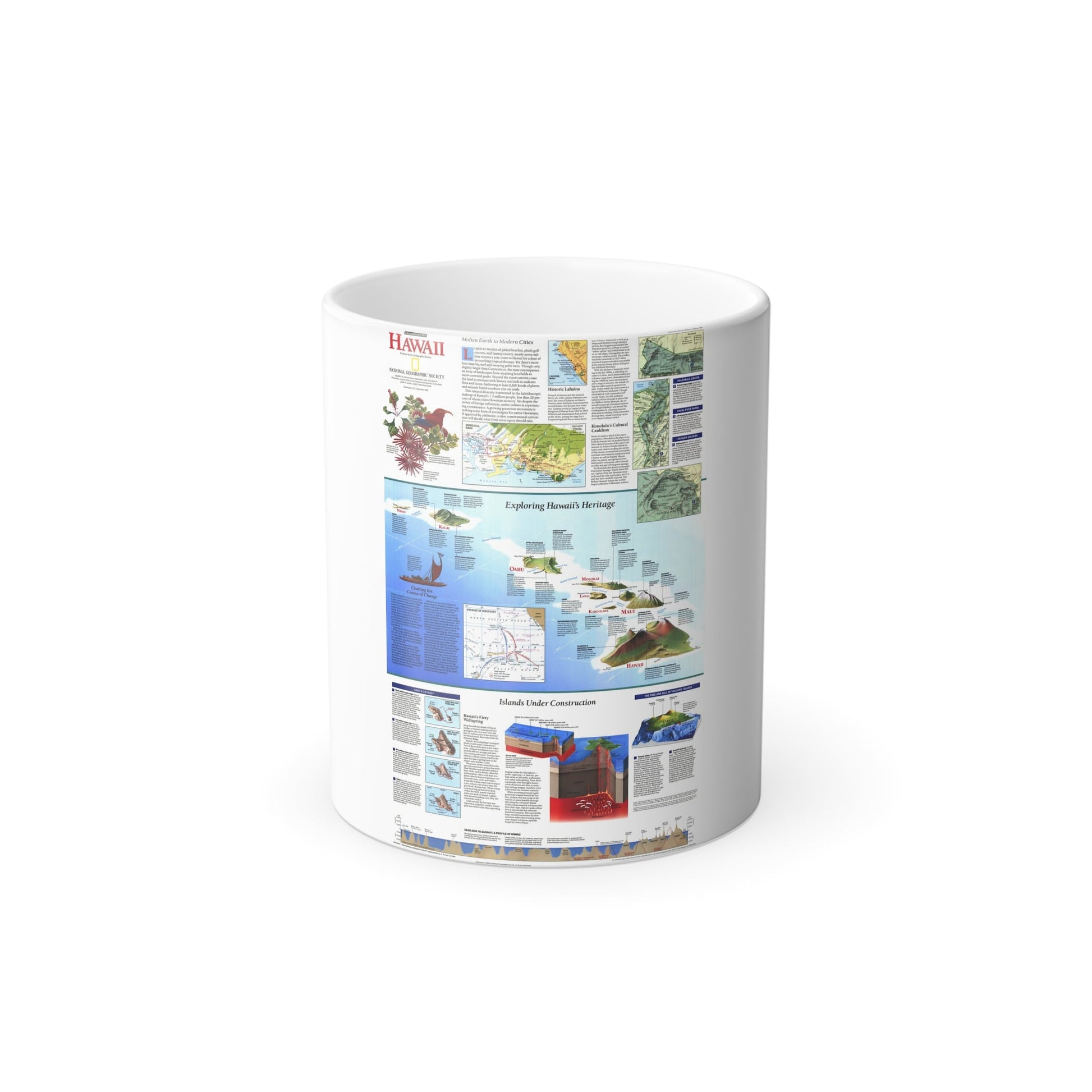 USA - Rediscovering Hawaii (1995) (Map) Color Changing Mug 11oz-11oz-The Sticker Space