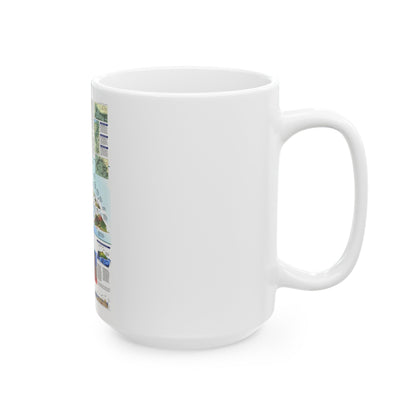 USA - Rediscovering Hawaii (1995) (Map) White Coffee Mug-The Sticker Space