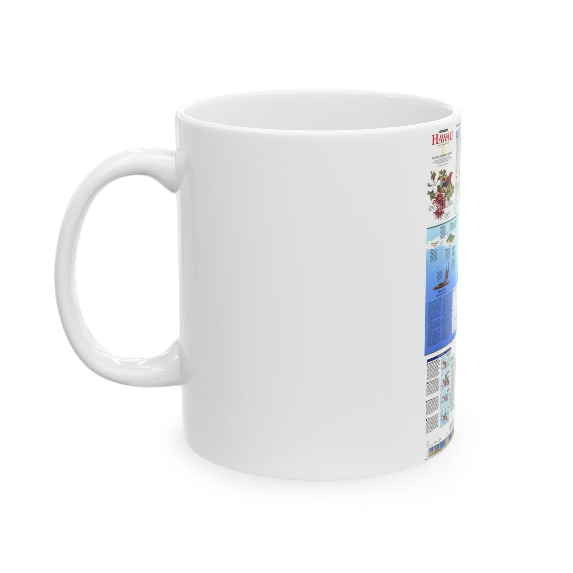 USA - Rediscovering Hawaii (1995) (Map) White Coffee Mug-The Sticker Space