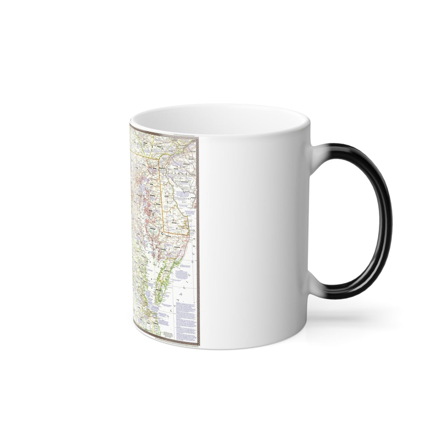 USA - Round About the Nation's Capital (1956) (Map) Color Changing Mug 11oz-11oz-The Sticker Space