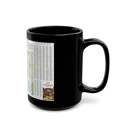 USA - Scenic Treasures and Historic Sites (1966) (Map) Black Coffee Mug-The Sticker Space