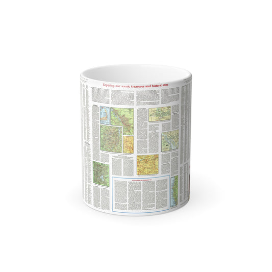 USA - Scenic Treasures and Historic Sites (1966) (Map) Color Changing Mug 11oz-11oz-The Sticker Space