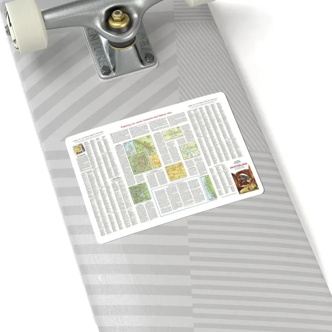 USA - Scenic Treasures and Historic Sites (1966) (Map) STICKER Vinyl Kiss-Cut Decal - The Sticker Space