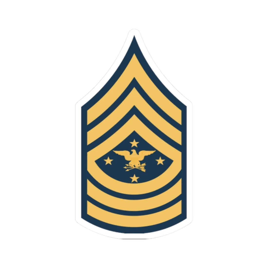 USA SEAC (United States) (Military Rank) STICKER Vinyl Kiss-Cut Decal 2 Inch White - The Sticker Space