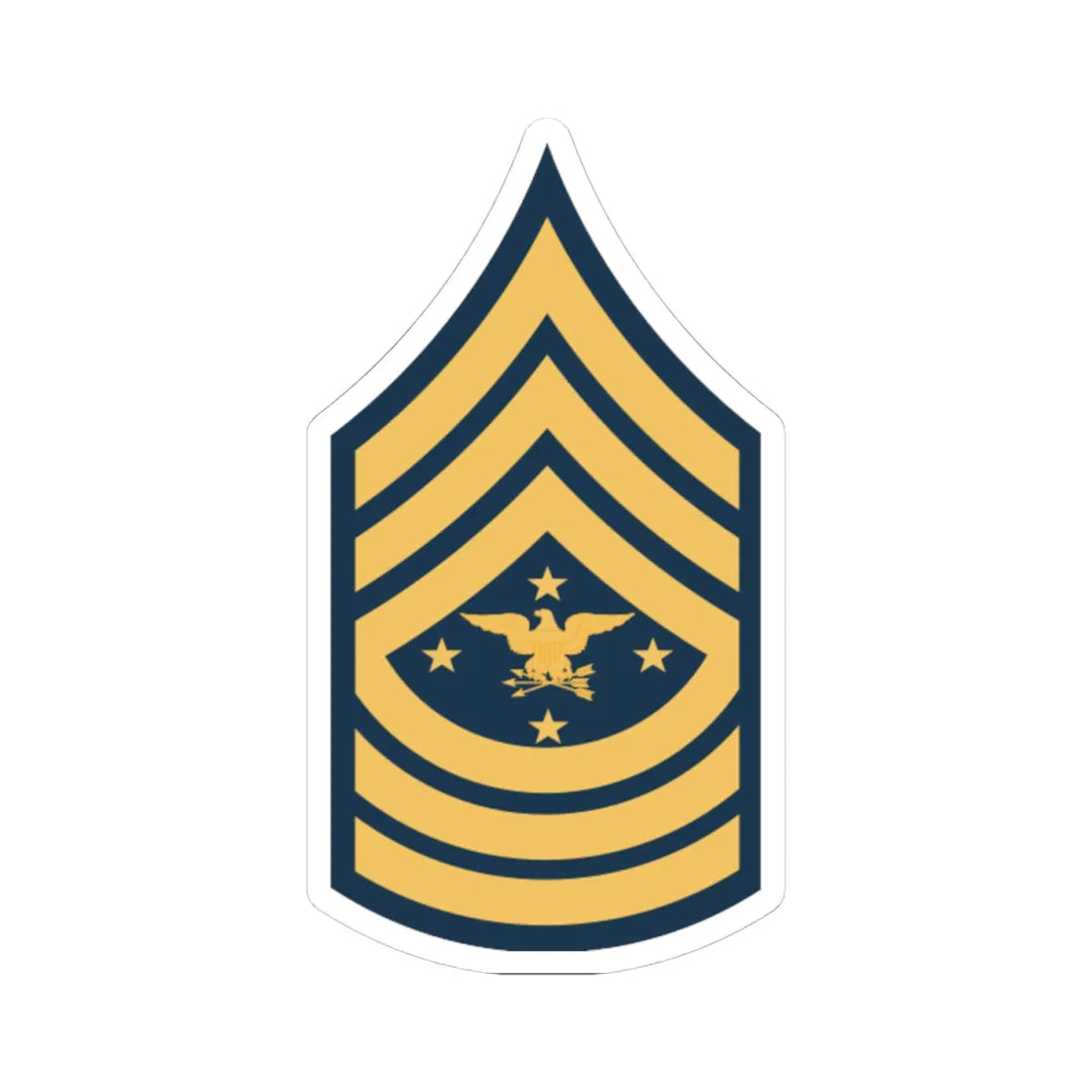 USA SEAC (United States) (Military Rank) STICKER Vinyl Kiss-Cut Decal 4 Inch White - The Sticker Space