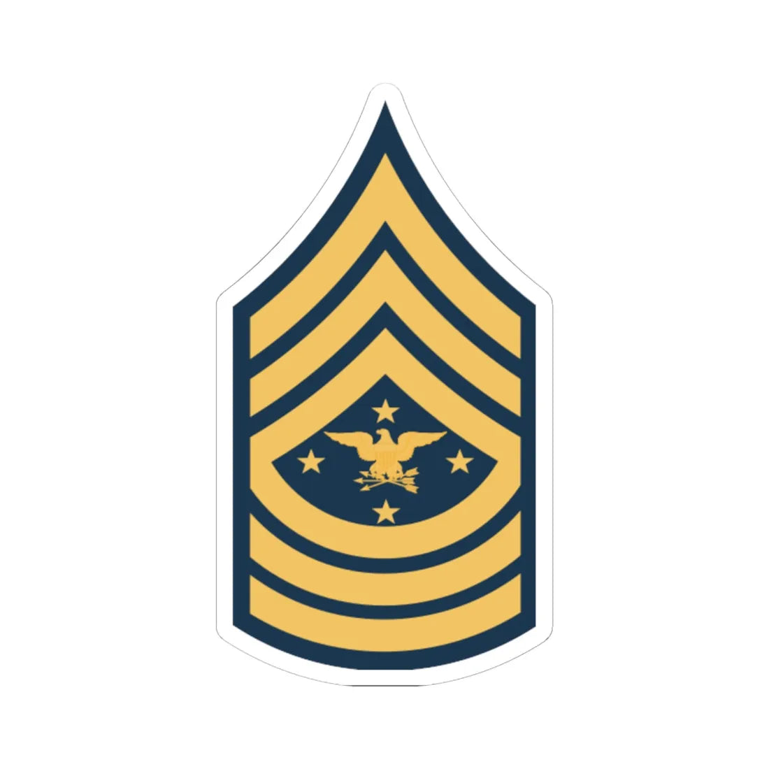 USA SEAC (United States) (Military Rank) STICKER Vinyl Kiss-Cut Decal 6 Inch White - The Sticker Space