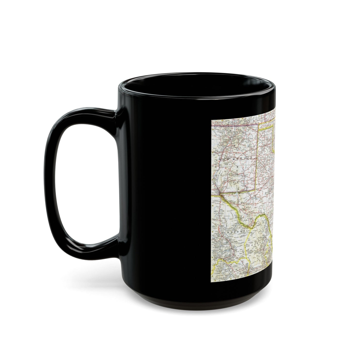 USA - South Central (1961) (Map) Black Coffee Mug-The Sticker Space
