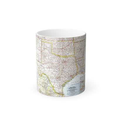 USA - South Central (1961) (Map) Color Changing Mug 11oz-11oz-The Sticker Space