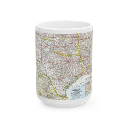 USA - South Central (1961) (Map) White Coffee Mug-15oz-The Sticker Space