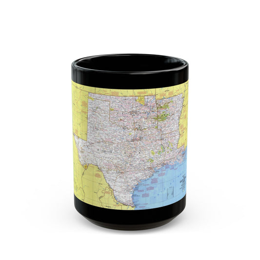 USA - South Central States 1 (1974) (Map) Black Coffee Mug-15oz-The Sticker Space