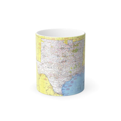 USA - South Central States 1 (1974) (Map) Color Changing Mug 11oz-11oz-The Sticker Space