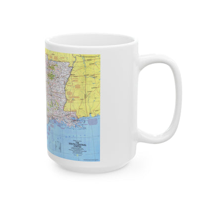 USA - South Central States 1 (1974) (Map) White Coffee Mug-The Sticker Space