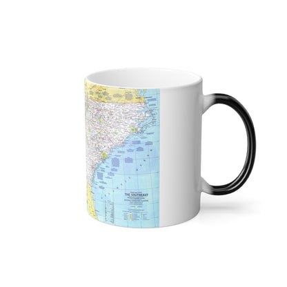 USA - Southeast 1 (1975) (Map) Color Changing Mug 11oz-11oz-The Sticker Space