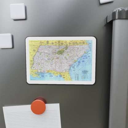 USA - Southeast 1 (1975) (Map) Refrigerator Magnet-The Sticker Space