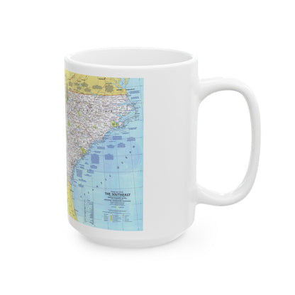 USA - Southeast 1 (1975) (Map) White Coffee Mug-The Sticker Space