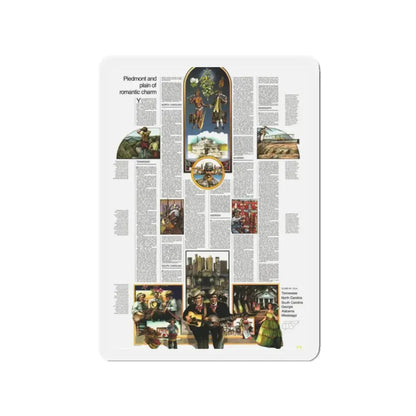 USA - Southeast 2 (1975) (Map) Refrigerator Magnet 2 Inch - The Sticker Space