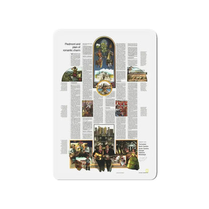 USA - Southeast 2 (1975) (Map) Refrigerator Magnet 4 Inch - The Sticker Space