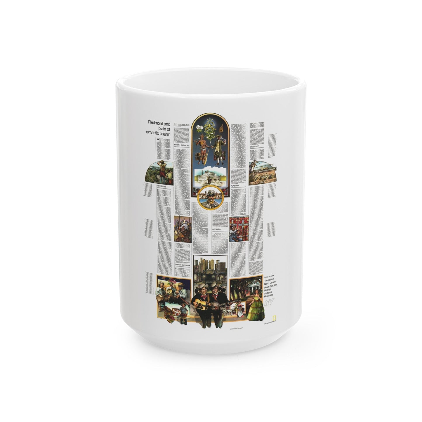 USA - Southeast 2 (1975) (Map) White Coffee Mug-15oz-The Sticker Space