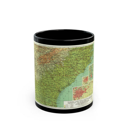USA - Southeastern (1926) (Map) Black Coffee Mug-11oz-The Sticker Space