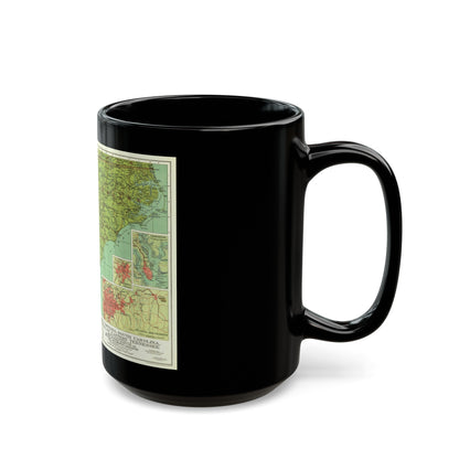 USA - Southeastern (1926) (Map) Black Coffee Mug-The Sticker Space