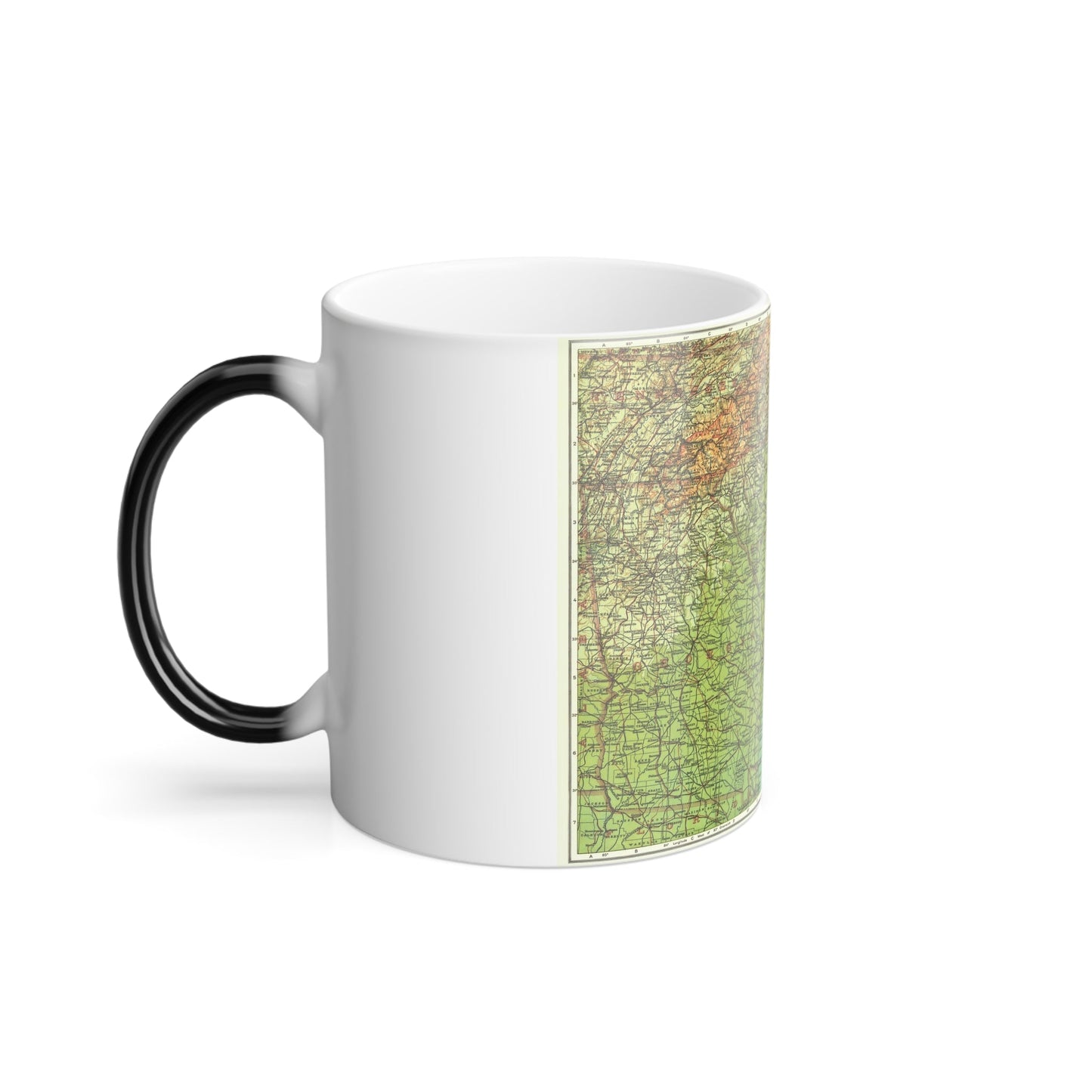 USA - Southeastern (1926) (Map) Color Changing Mug 11oz-11oz-The Sticker Space