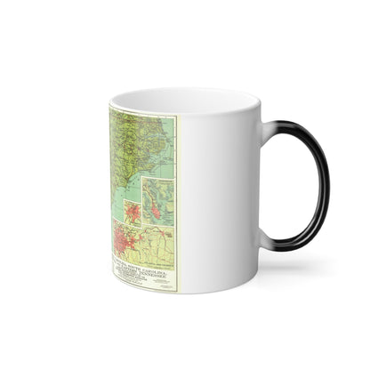 USA - Southeastern (1926) (Map) Color Changing Mug 11oz-11oz-The Sticker Space