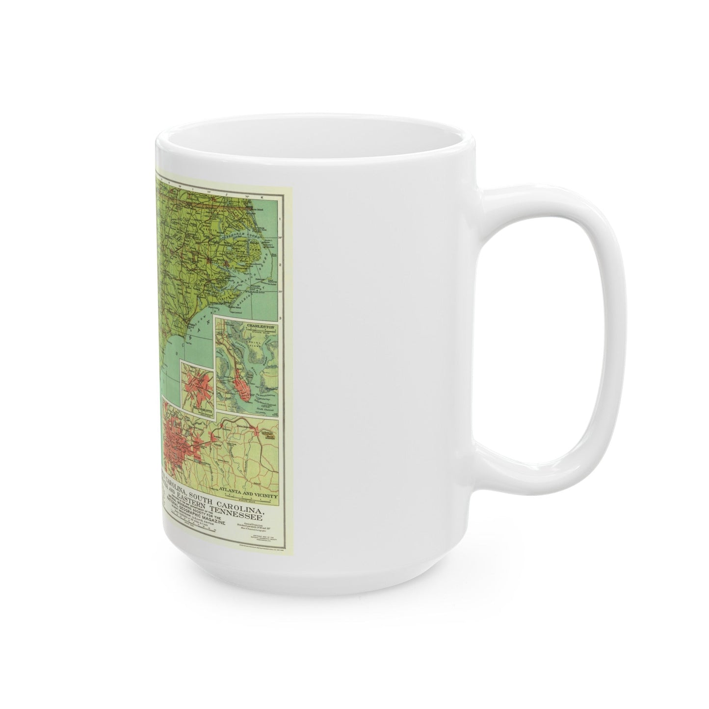 USA - Southeastern (1926) (Map) White Coffee Mug-The Sticker Space